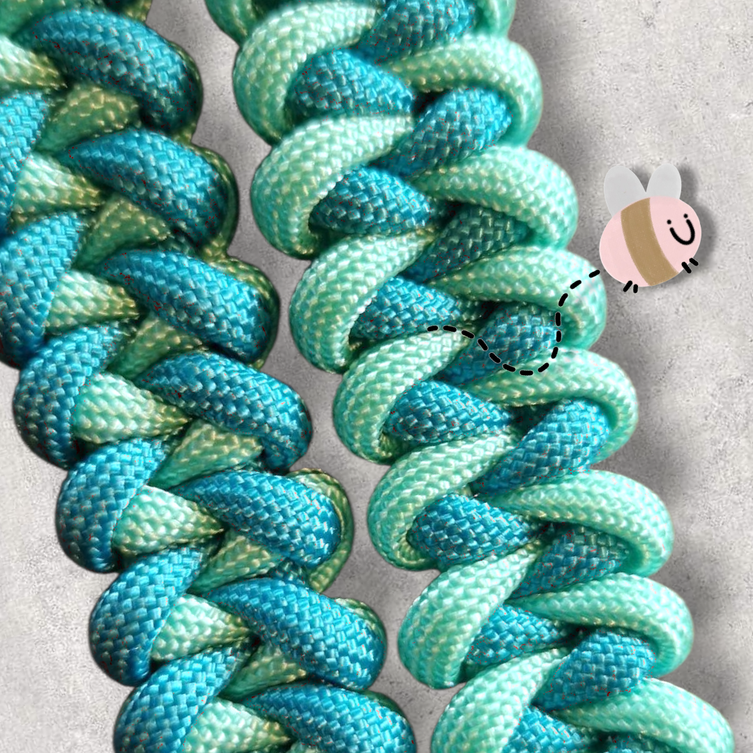 Telefoonkoord mintgroen blauw