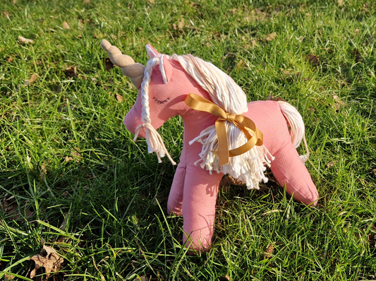 Eenhoornknuffel roze