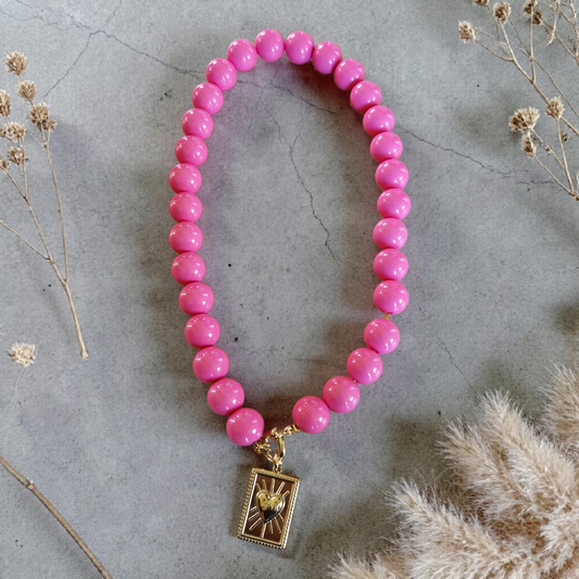 Ketting roze 15 mm