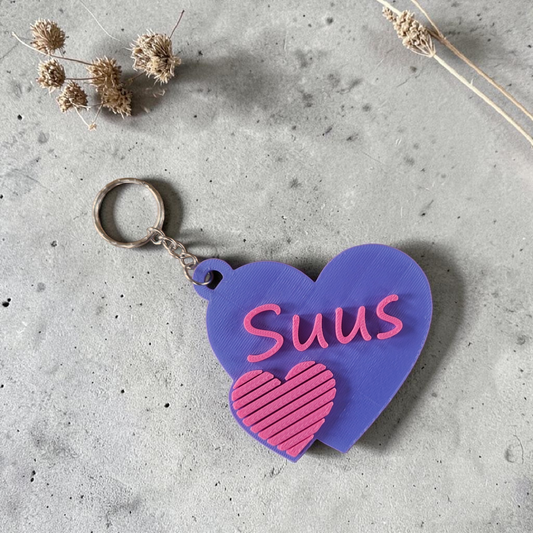 Sleutelhanger naam hart