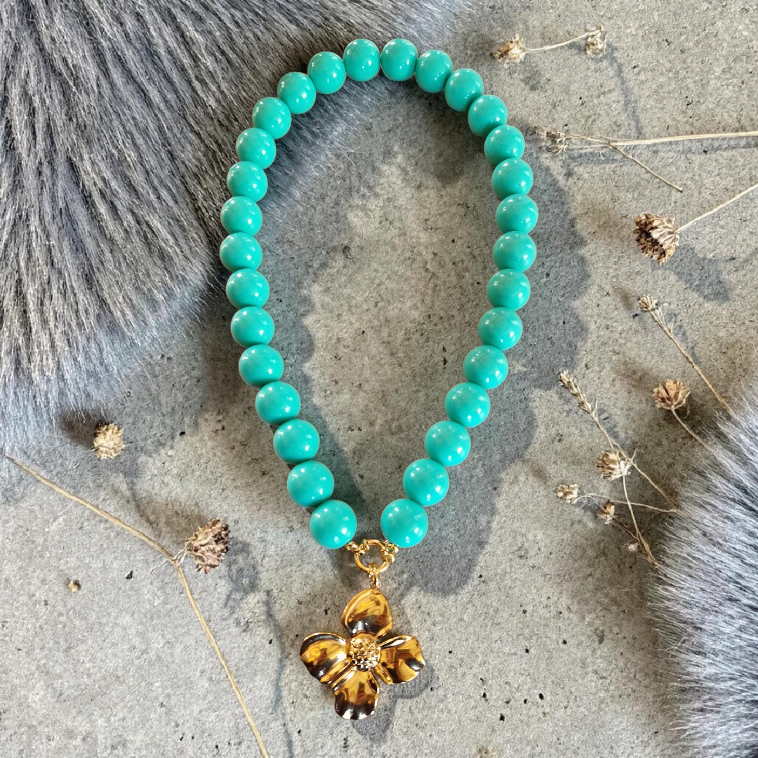 Ketting turquoise 15 mm