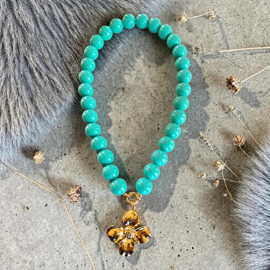 Ketting turquoise 15 mm