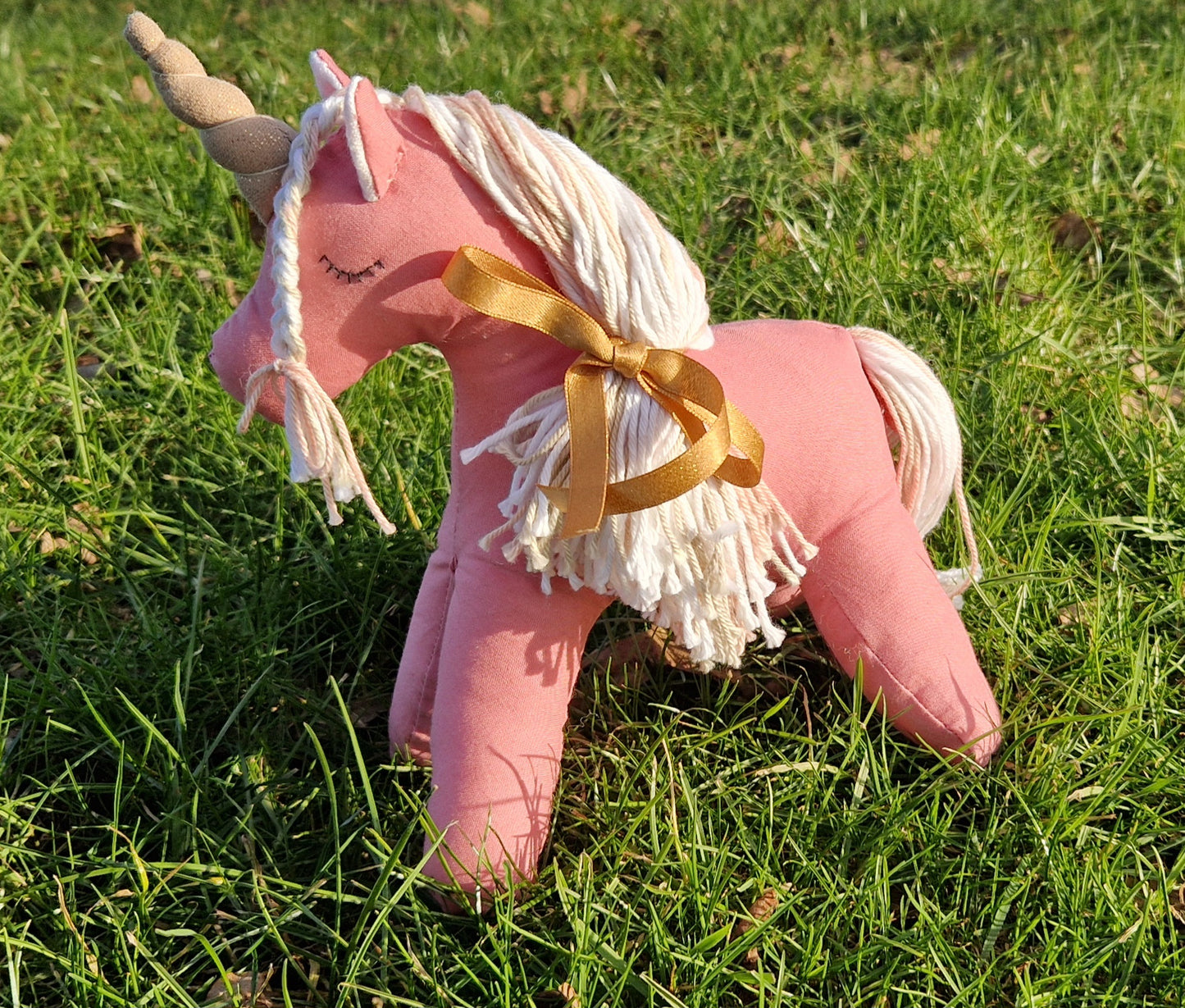 Eenhoornknuffel roze