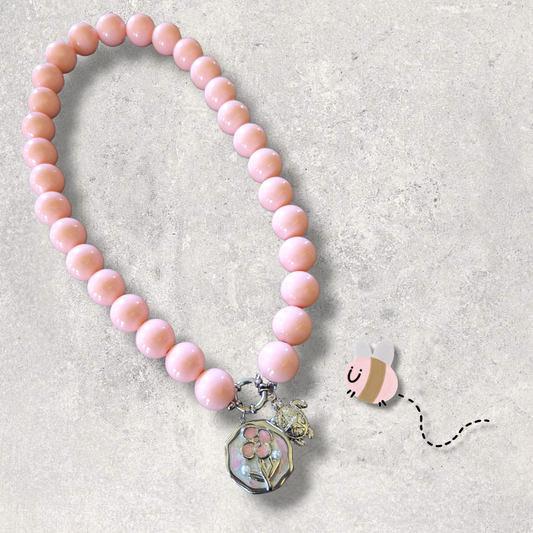 Kralenketting grote kralen zilver